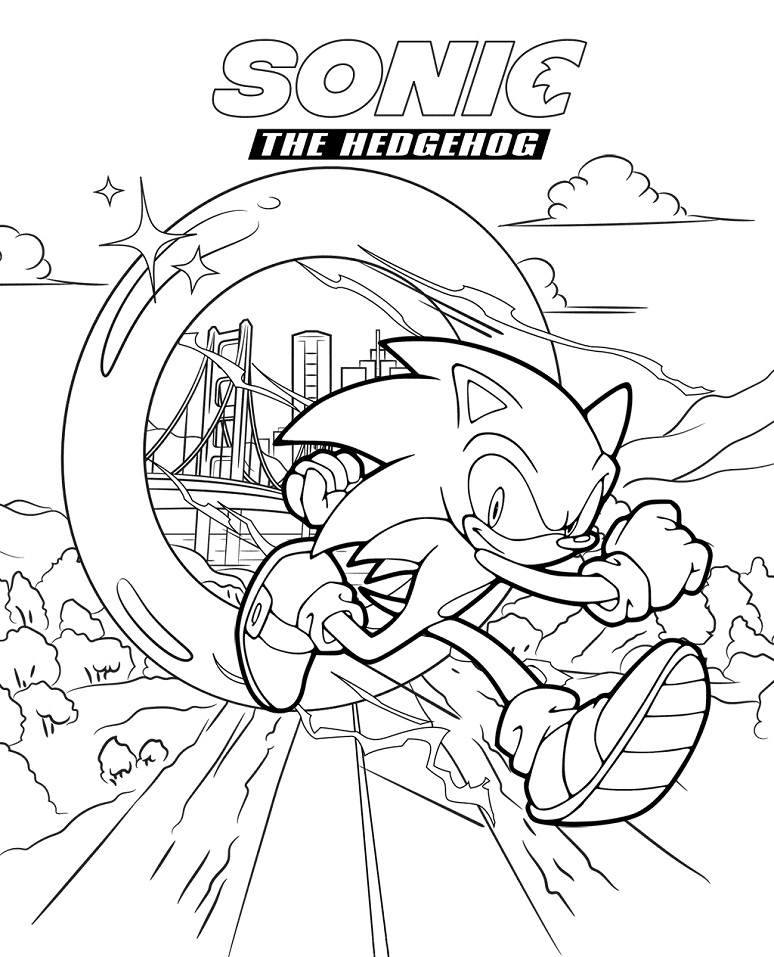 Desenhos do Sonic para Colorir
